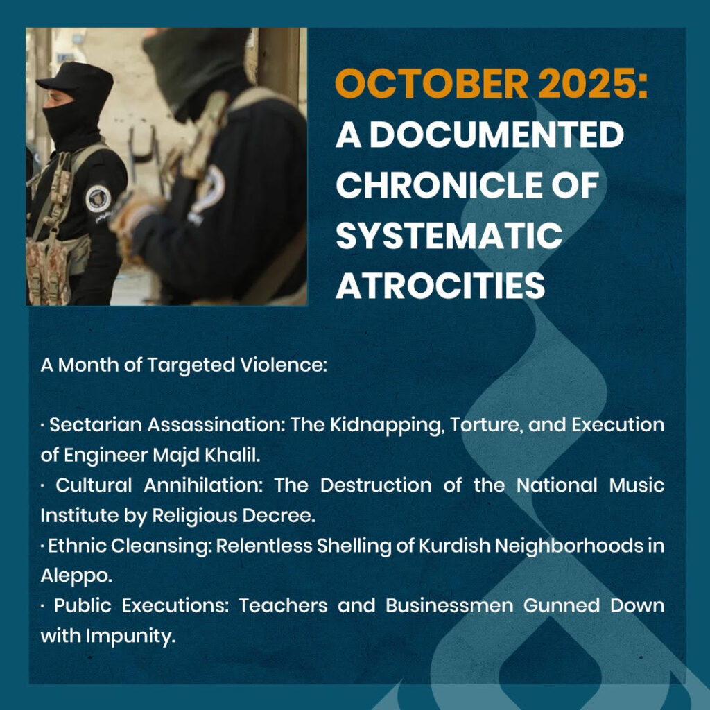A Month of Systematic Violence: October 2025 in Syria