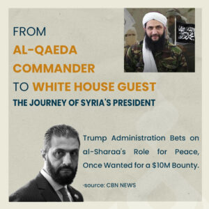 From Al-Qaeda Commander to White House Guest: The Journey of Syria's President.