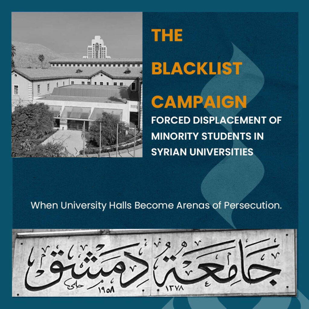 Systemic Persecution and Forced Displacement: The Escalating Security Threat to Minority Students in Syrian Universities