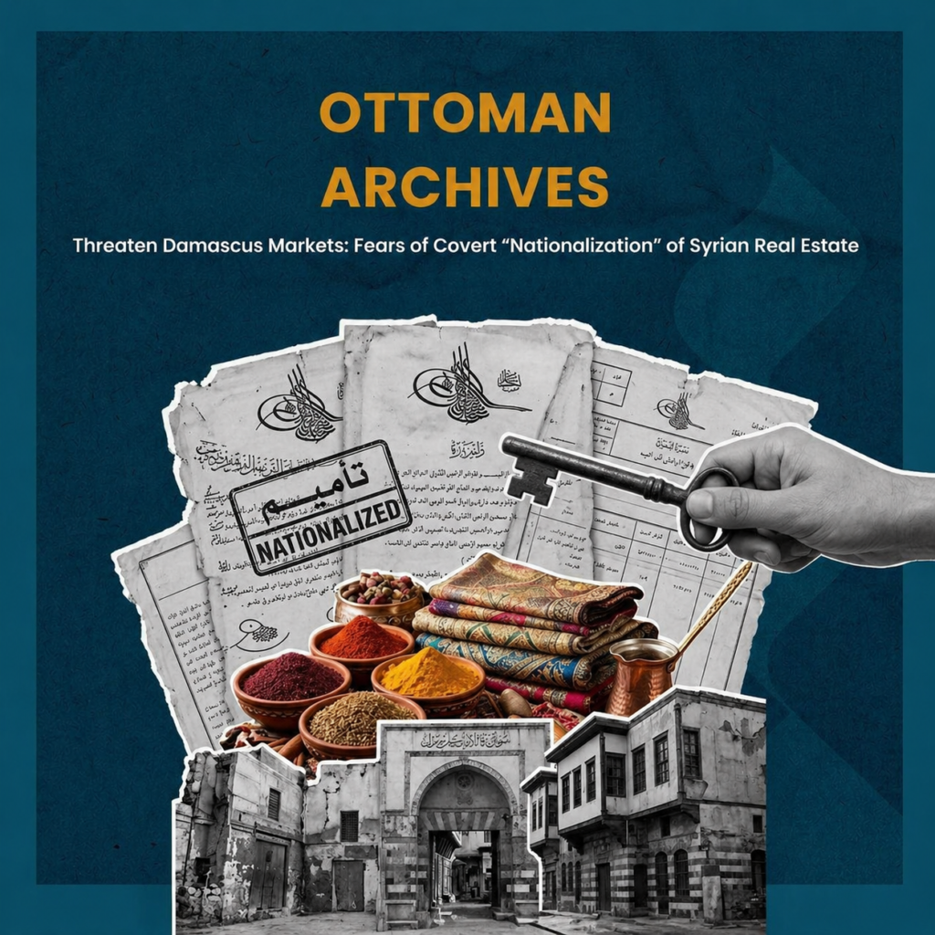 "Ottoman Archives" Threaten Damascus Markets: Fears of Covert "Nationalization" of Syrian Real Estate under the Guise of Religious Endowments.