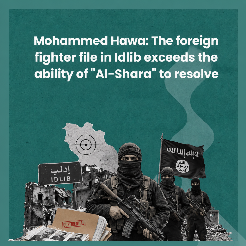 Mohammed Hawa: The foreign fighter file in Idlib exceeds the ability of "Al-Shara'" to resolve.