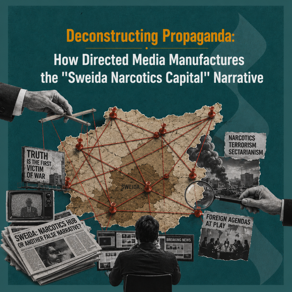 Deconstructing Propaganda: How Directed Media Manufactures the "Sweida Narcotics Capital" Narrative