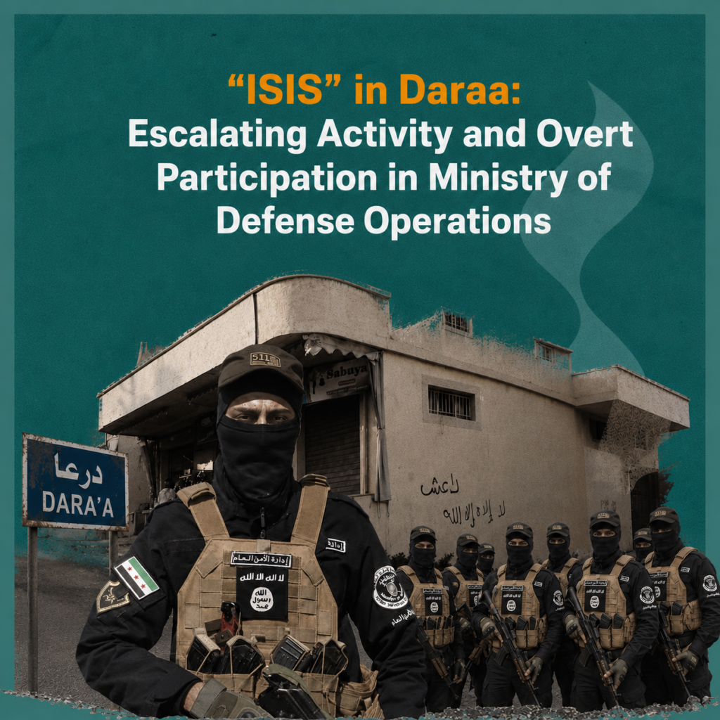 "ISIS" in Daraa: Escalating Activity and Overt Participation in Ministry of Defense Operations