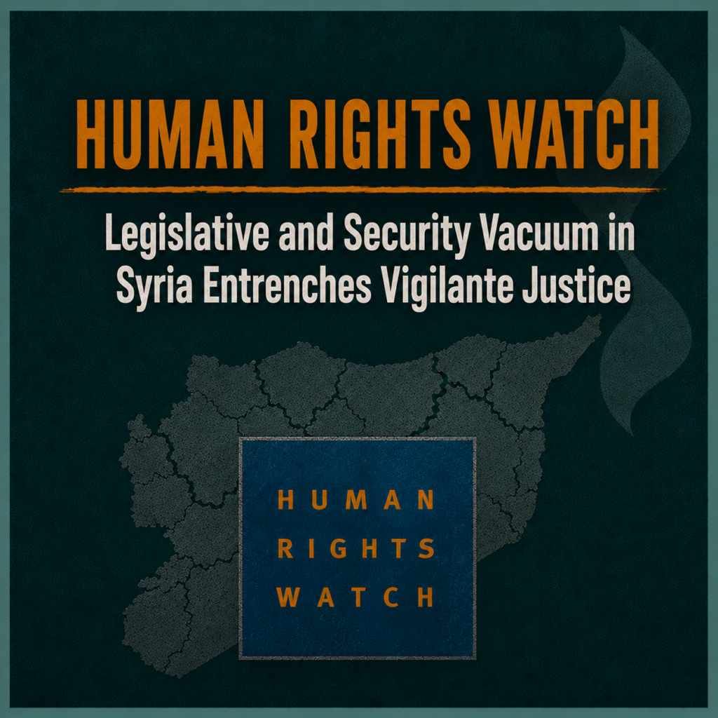 "Human Rights Watch": Legislative and Security Vacuum in Syria Entrenches Vigilante Justice