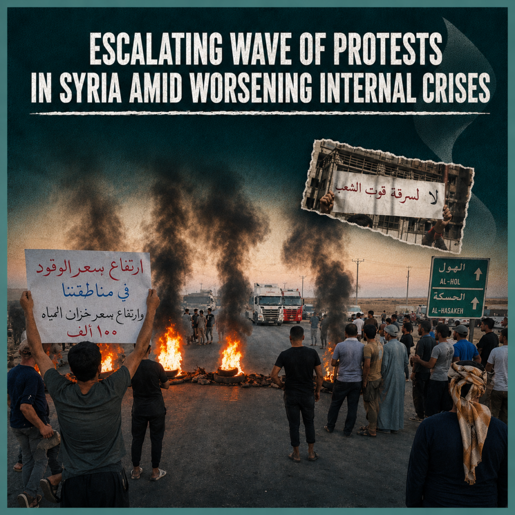 Escalating Wave of Protests in Syria Amid Worsening Internal Crises