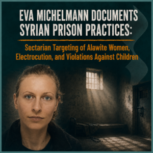 Eva Michelmann Documents Syrian Prison Practices: Sectarian Targeting of Alawite Women, Electrocution, and Violations Against Children