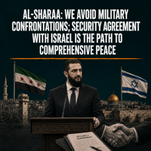 Al-Sharaa: We Avoid Military Confrontations; Security Agreement with Israel is the Path to Comprehensive Peace